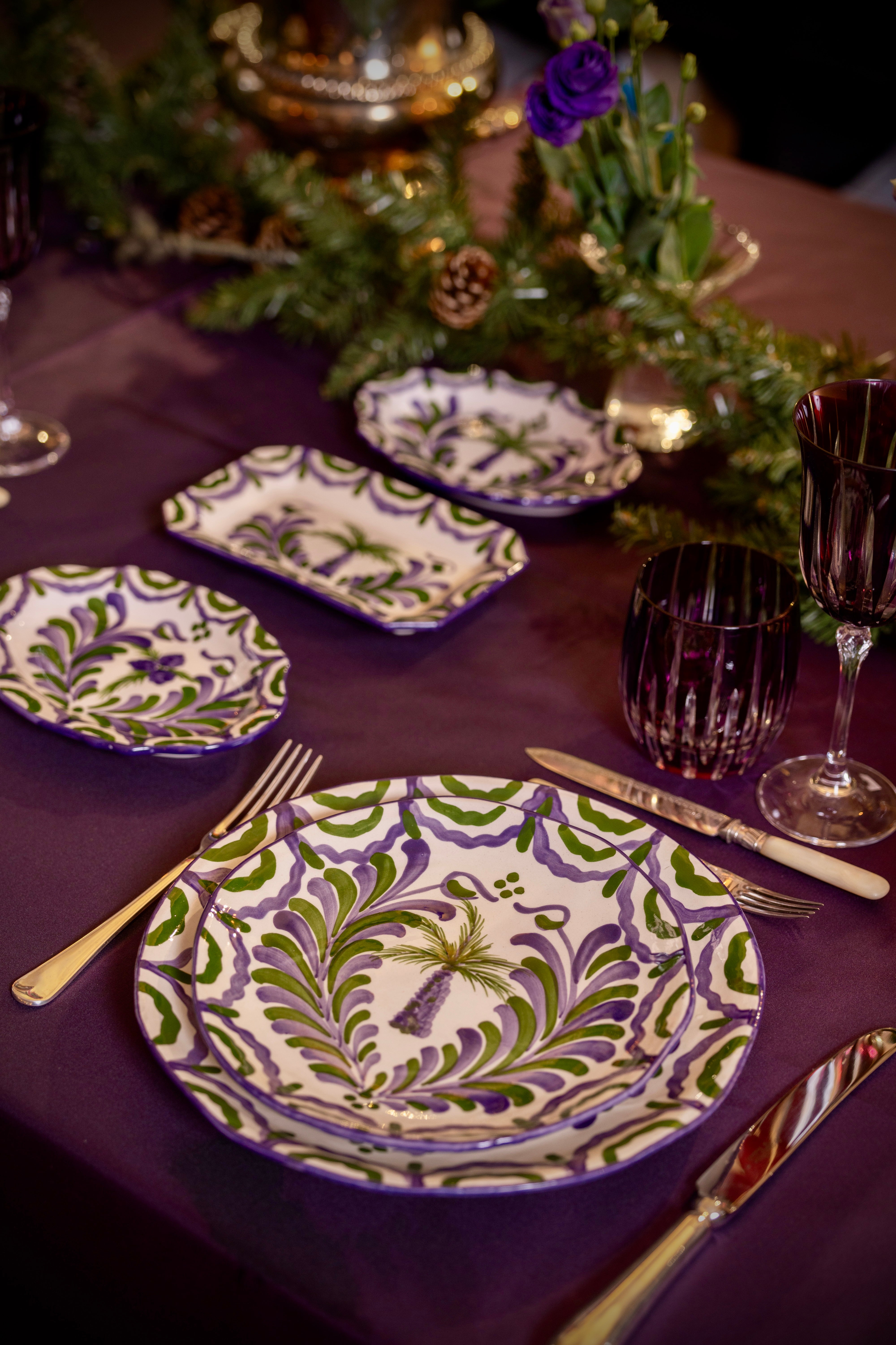 Assiette 20 cm Granada Prune