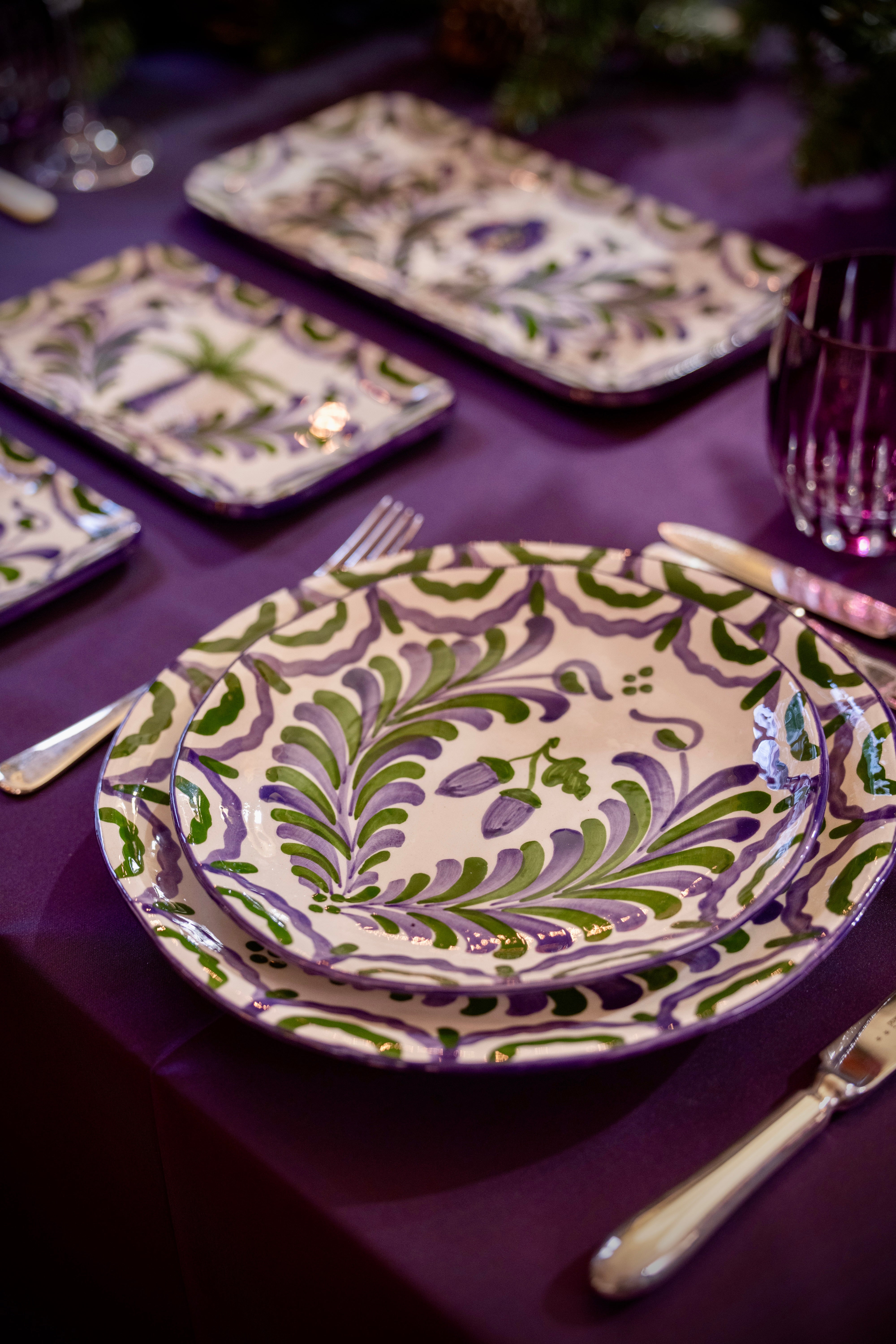 Assiette 20 cm Granada Prune